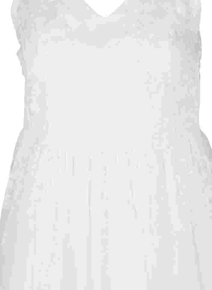 Ärmlös brudklänning med v-ringning, Star White, Packshot image number 2