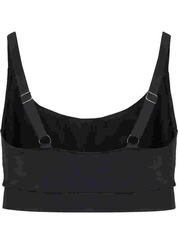 Bikinitopp med justerbara axelband, Black, Packshot image number 1