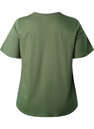 T-shirt i ekologisk bomull med text, Thyme SERENITY, Packshot image number 1