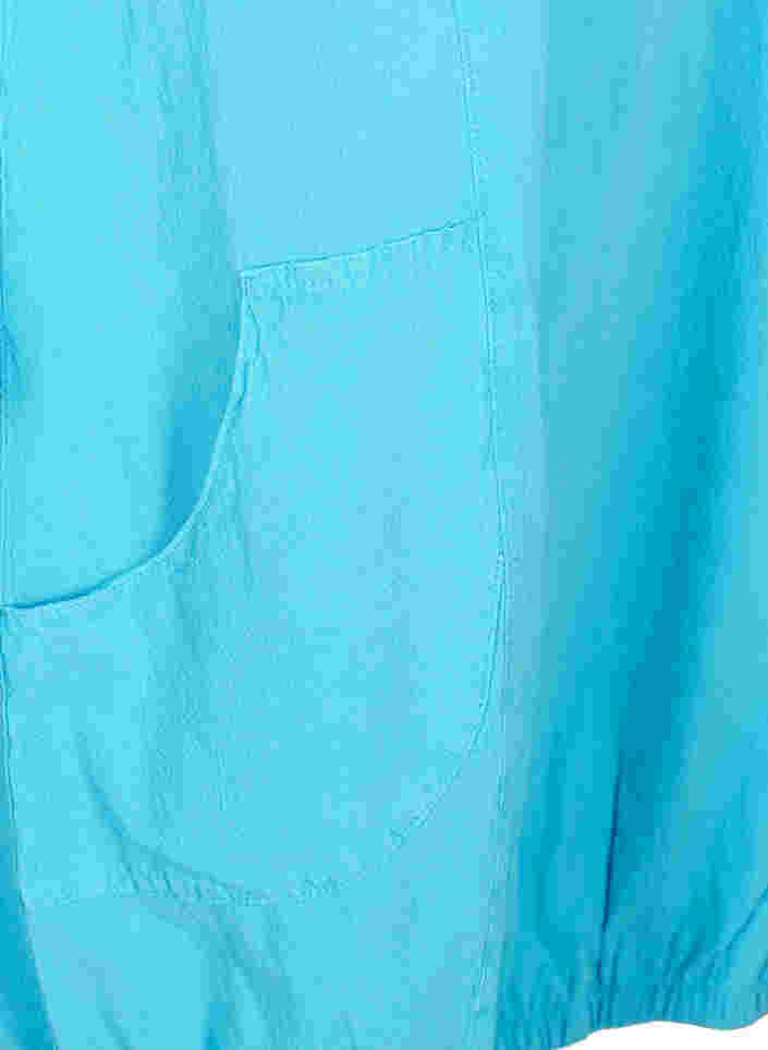 Ärmlös klänning i bomull, River Blue, Packshot image number 3