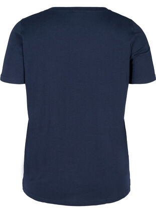 Kortärmad t-shirt med print, Navy Blazer/Rock, Packshot image number 1