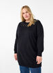 Tunika i sweatshirttyg med metalldetaljer, Black, Model image number 0
