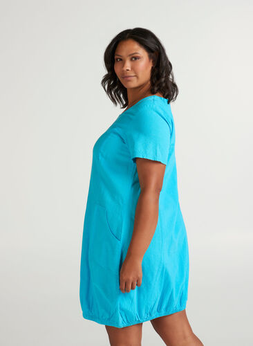 Klänning med fickor , River Blue, Model image number 1