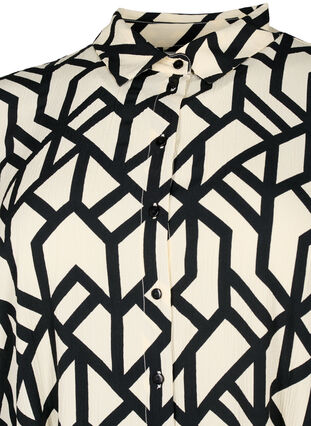 FLASH – Skjortklänning med tryck, Birch Black Graphic, Packshot image number 2