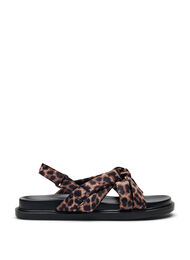 Wide fit - Sandal med knutdetalj, Brun