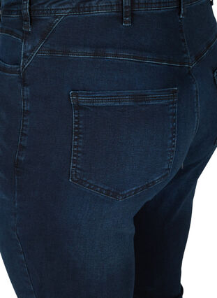 Amy jeans i super slim fit med hög midja, Dark blue denim, Packshot image number 3