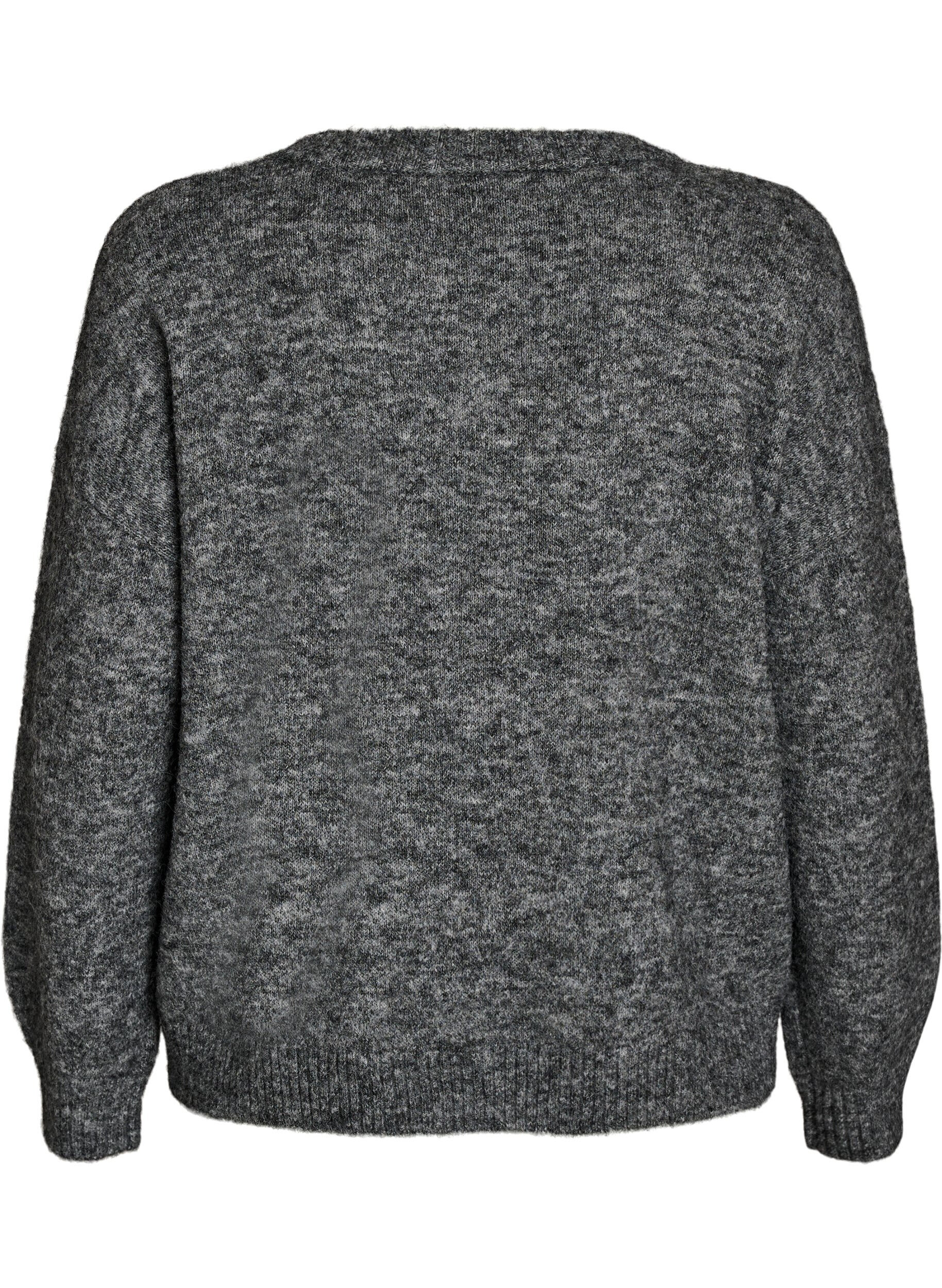 ZizziTr&ouml;ja med blomapplikation, Gr&aring;, Packshot image number 1