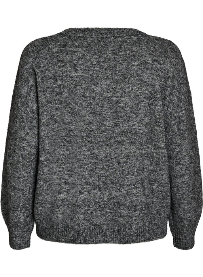 Tr&ouml;ja med blomapplikation, Gr&aring;, Packshot image number 1