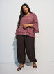 Blus med 3/4-&auml;rmar och volangdetaljer, Rosa, Model image number 1