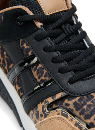 sneakers med bred passform och leopardmönster, Leopard Print, Packshot image number 3