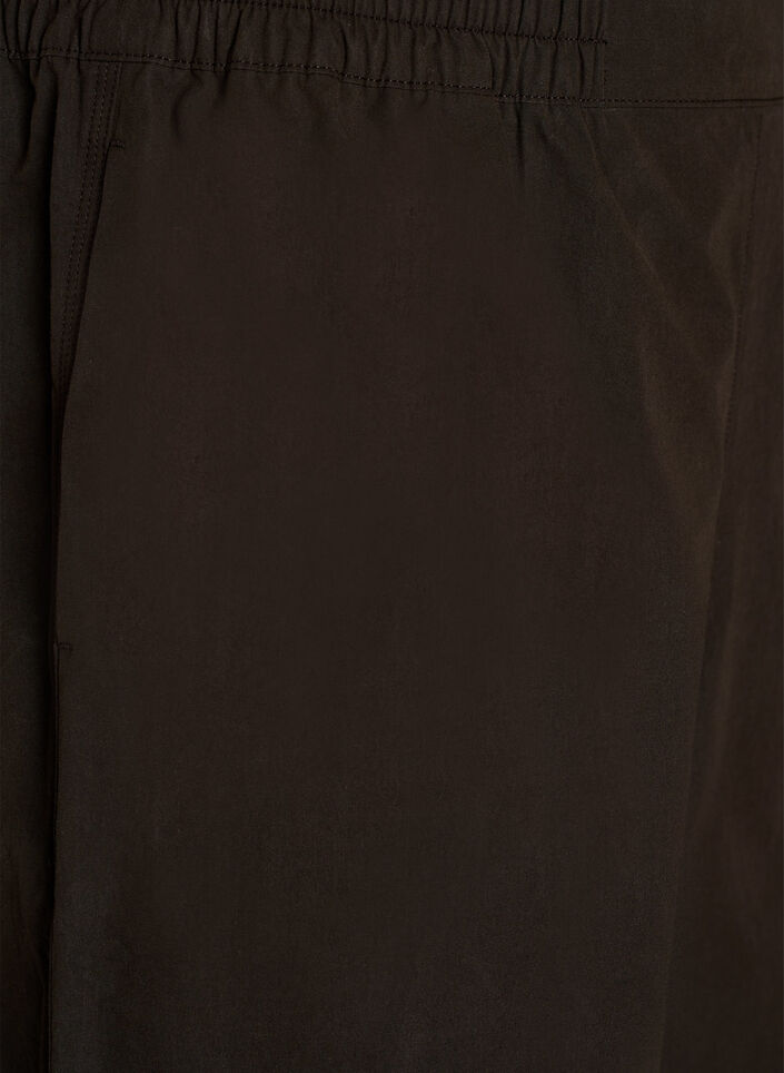 Ballongbyxor i bomull med h&ouml;g midja, Brun, Packshot image number 2