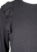 Långärmad blus med volangdetaljer, Dark Grey Melange, Packshot image number 2