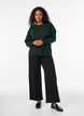 Cardigan i finstickat med rund halsringning, Gr&ouml;n, Model image number 1