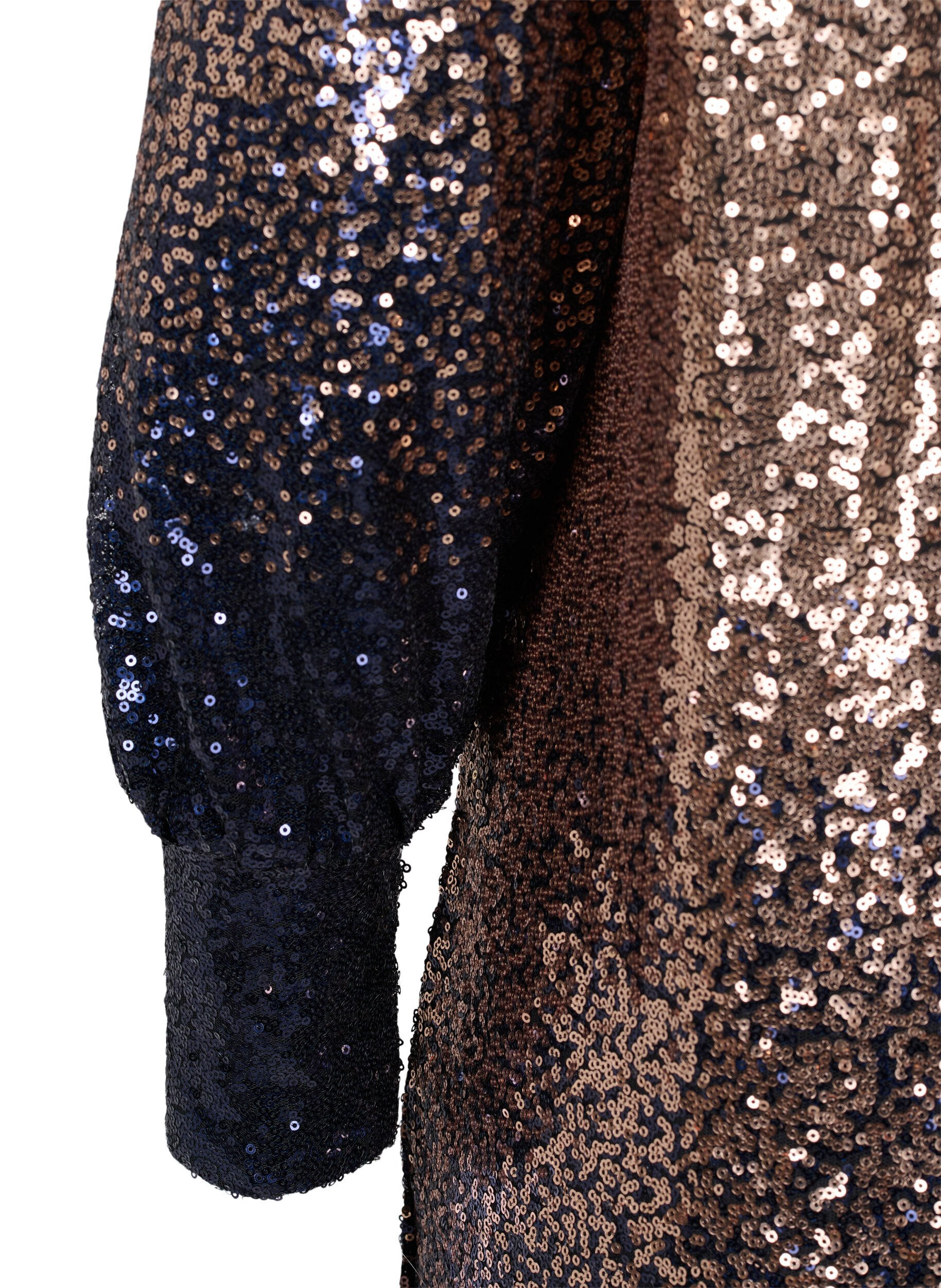 ZizziPaljettkl&auml;nning med puff&auml;rm, Evening Blue Cobber, Packshot image number 3