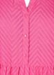 Kort klänning med volangkrage och struktur, Magenta, Packshot image number 2