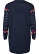 Kort kl&auml;nning i stickat med julmotiv, Bl&aring;, Packshot image number 1