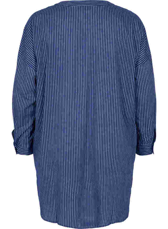 Randig skjorta i 100% bomull, Ocean Cavern Stripe, Packshot image number 1