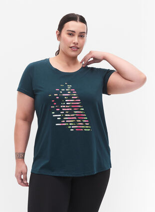  T-shirt till träning med print, Ponderosa Pine w. A, Model image number 0