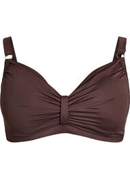 Bikini-bh med bygel och drapering, Brun