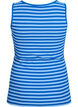 Randigt linne med ribbstruktur, Bl&aring;, Packshot image number 1