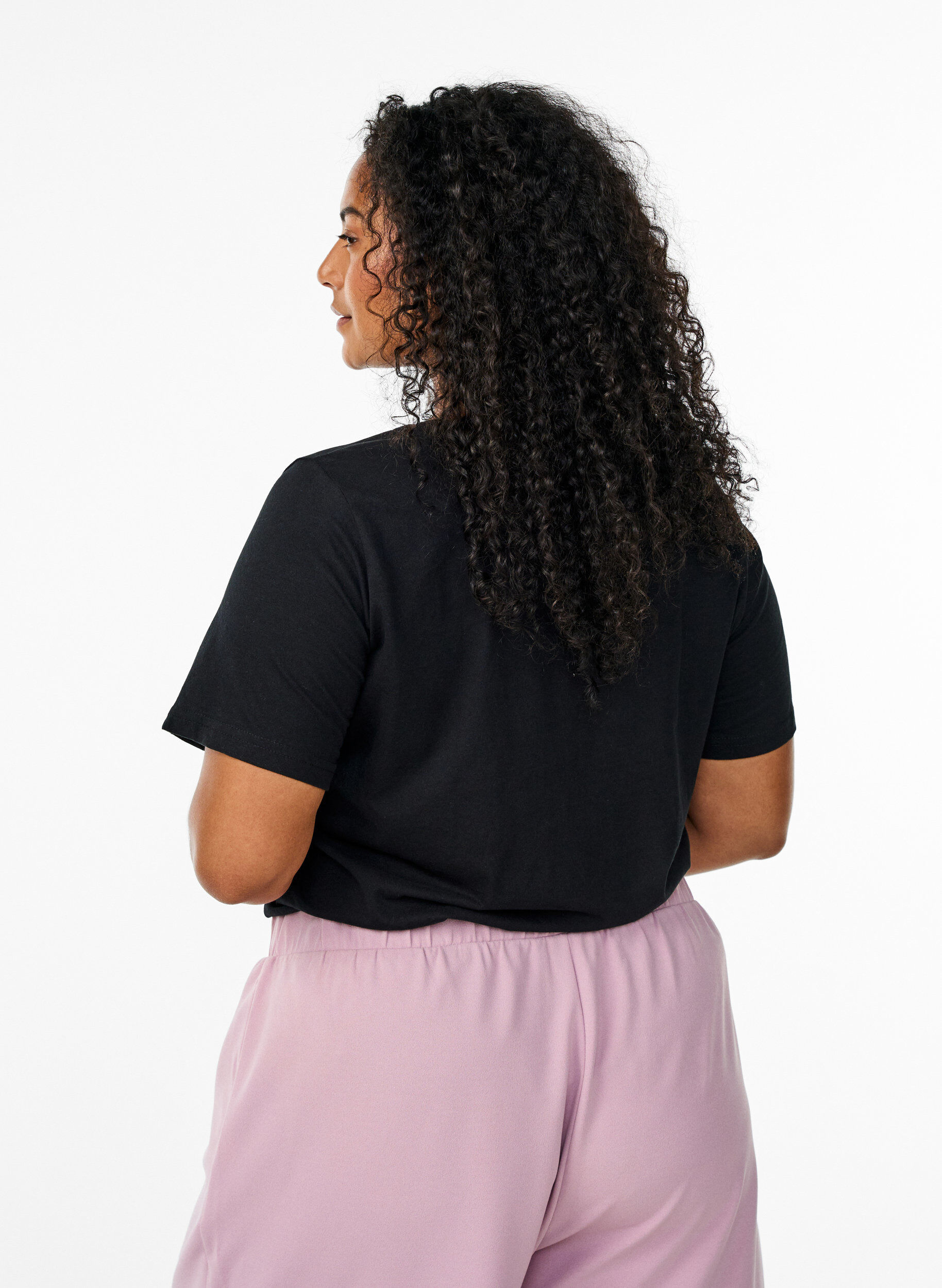 Zizzi FLASH - T-shirt med tryck, Svart, Model image number 2