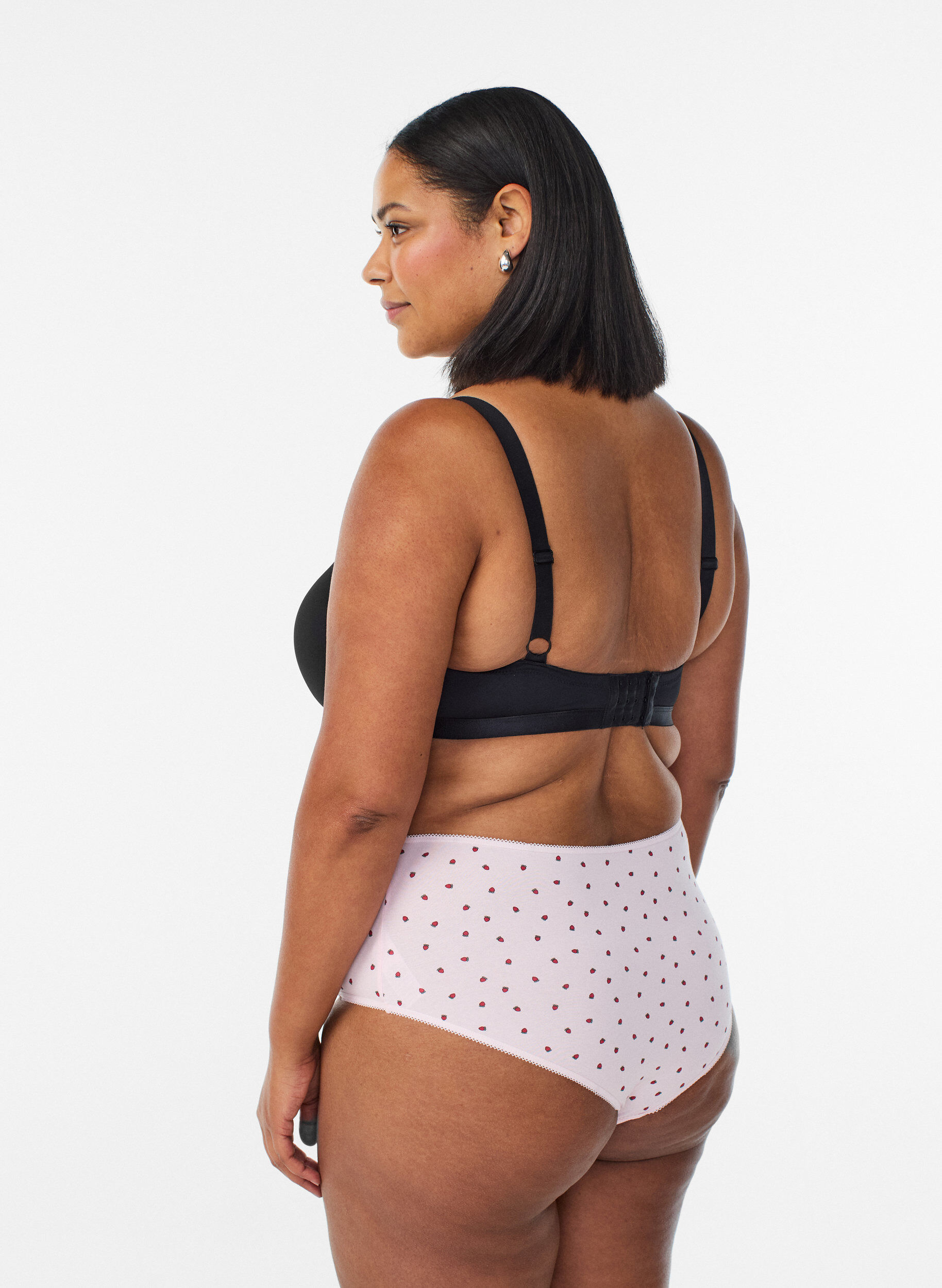 Zizzi 7-pack hipstertrosor med normal midja, R&ouml;d, Model image number 1