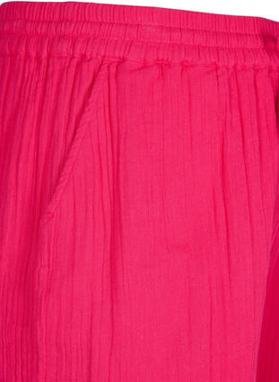 Shorts i bomullsmuslin med fickor, Bright Rose, Packshot image number 2