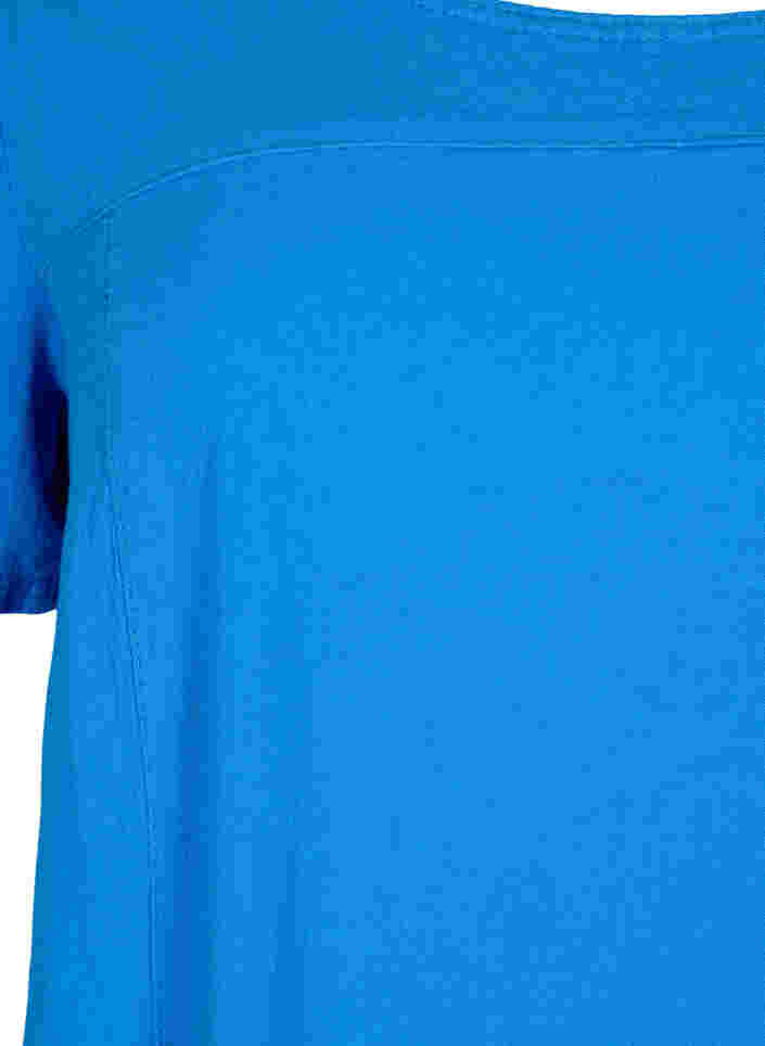 Kortärmad klänning i bomull, French Blue, Packshot image number 2