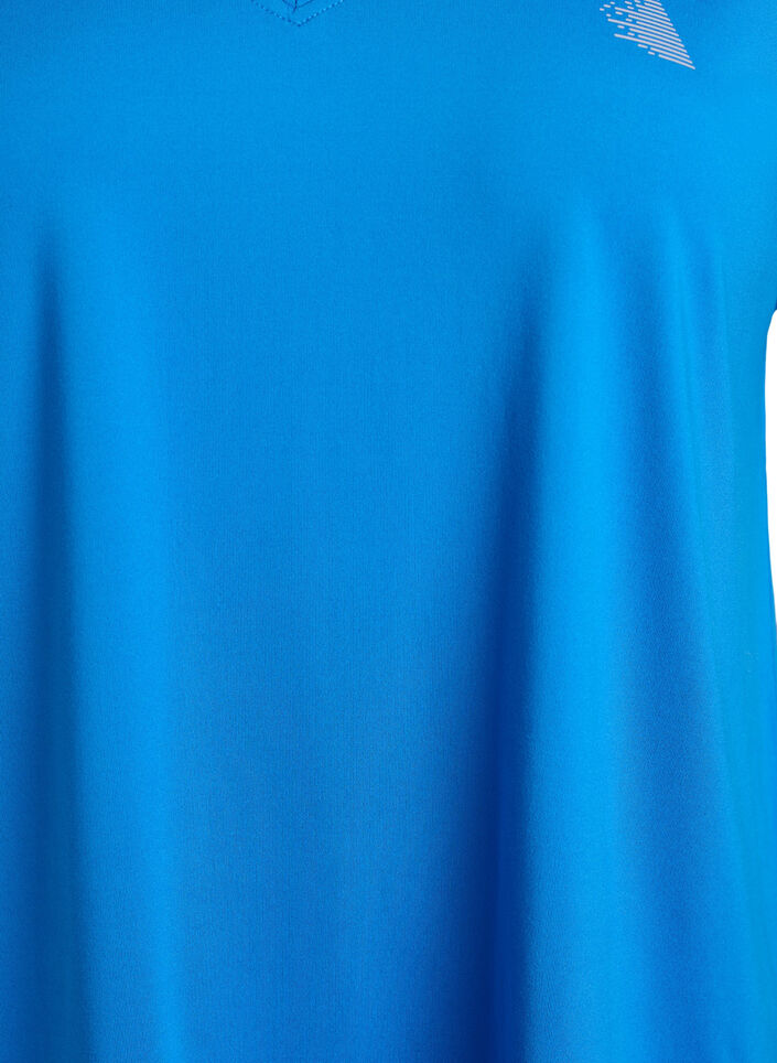 Tr&auml;nings t-shirt med v-ringning och l&ouml;s passform, Bl&aring;, Packshot image number 2