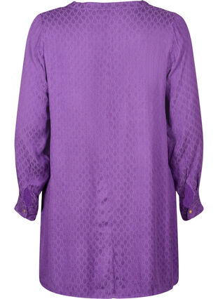 Viskos tunika med ton-i-ton mönster, Lavender Violet, Packshot image number 1