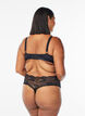 2-pack g-string med bred spetskant, Svart, Model image number 1