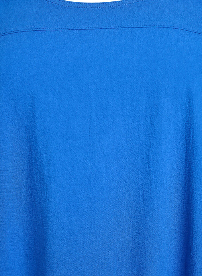 Kort&auml;rmad kl&auml;nning i bomull, Bl&aring;, Packshot image number 2
