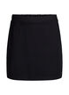 Kort jerseykjol med slits, Svart, Packshot image number 0