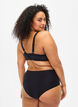 Vadderad bygel-bh med broderi, Svart, Model image number 1