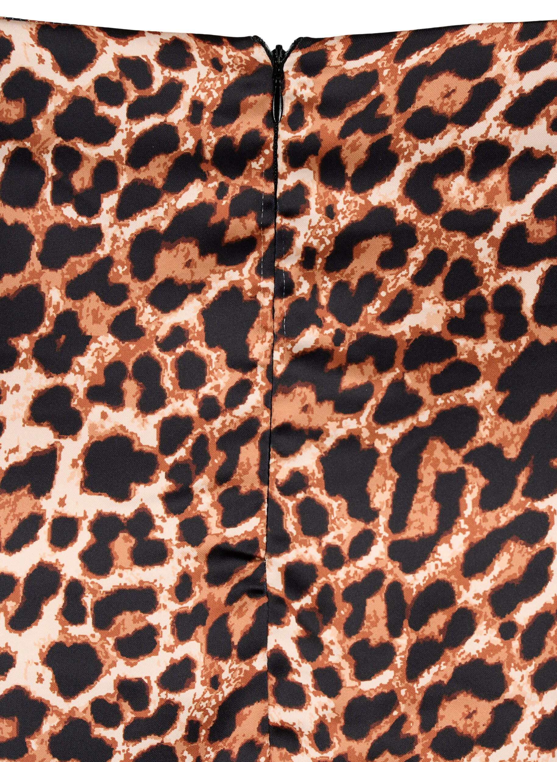 Zizzi Leopardm&ouml;nstrad kjol med slits, Leopard AOP, Packshot image number 2