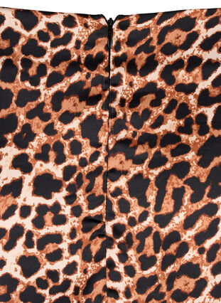 Leopardmönstrad kjol med slits, Leopard AOP, Packshot image number 2