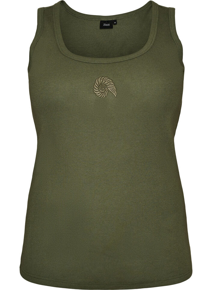 T&aring;tsittande topp med motiv, Gr&ouml;n, Packshot image number 0