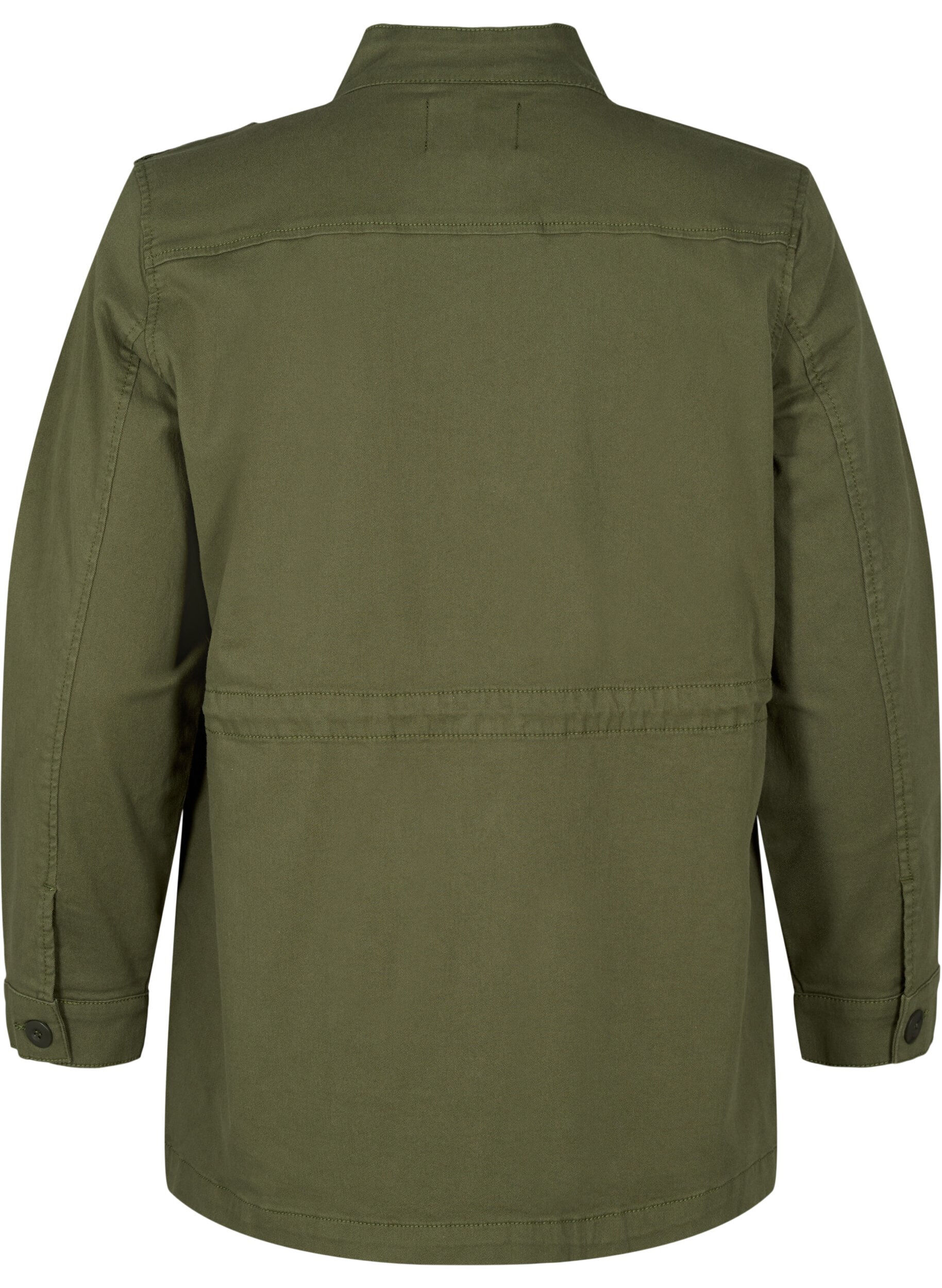 Zizzi Canvasjacka med fickor, Thyme, Packshot image number 1