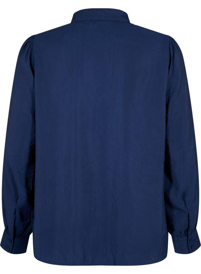 Långärmad skjorta i TENCEL™ Modal, Navy Blazer, Packshot image number 1