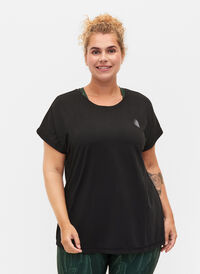 Kortärmad t-shirt för träning, Black, Model