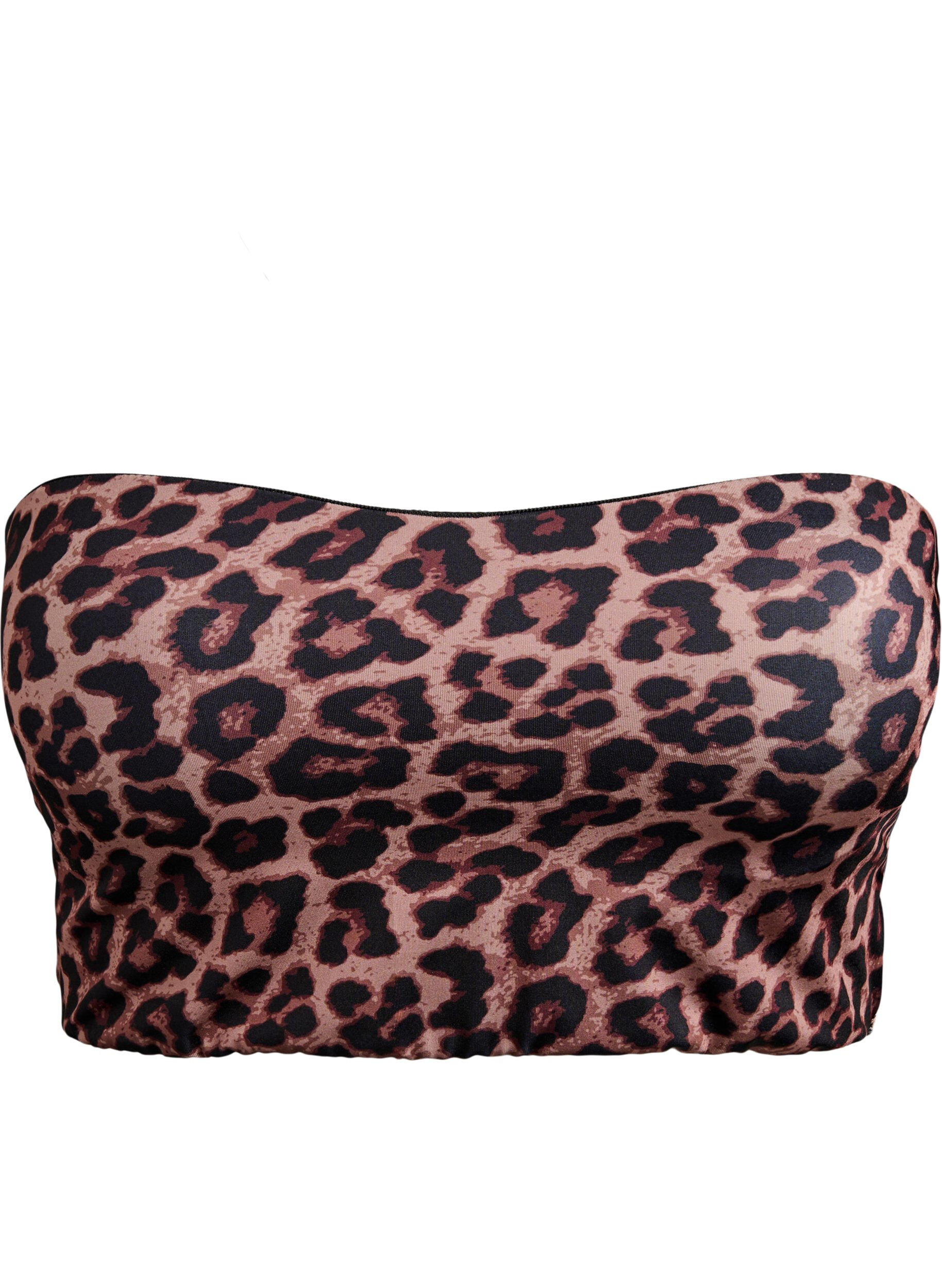 Leopardm&ouml;nstrad bandeau-bikinitopp