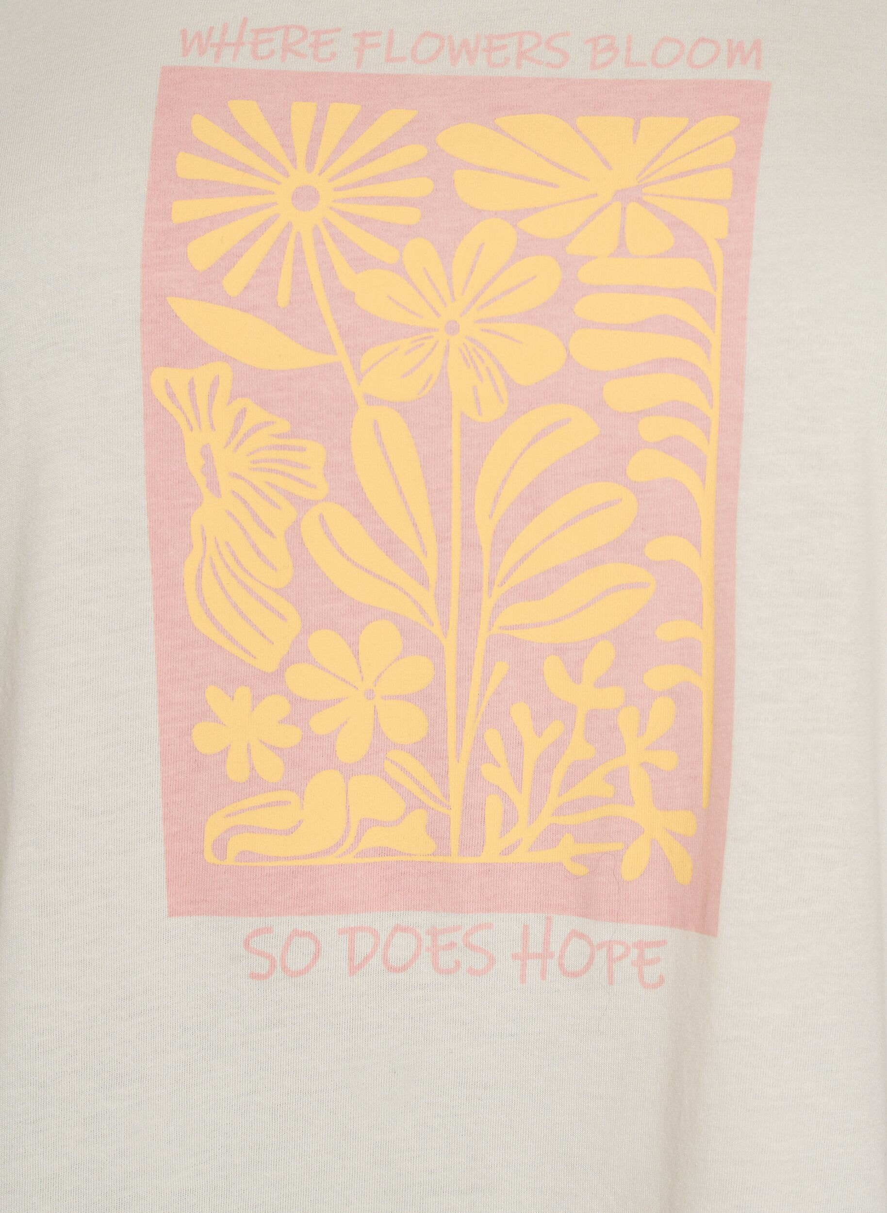 ZizziT-shirt med tryck, Vit, Packshot image number 2