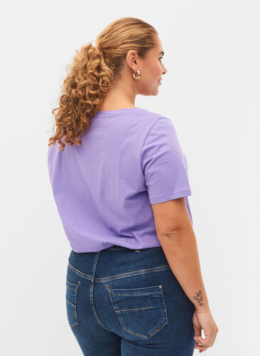 2-pack t-shirt i bomull, Paisley Purple/Navy, Model image number 1