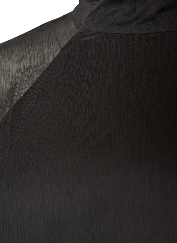 Kn&auml;l&aring;ng kl&auml;nning i chiffong med skir cape, Svart, Packshot image number 2