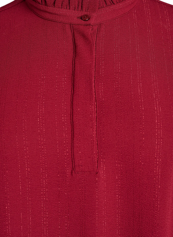 Kort kl&auml;nning med volanger och glitter, M&ouml;rk Bordeaux, Packshot image number 2