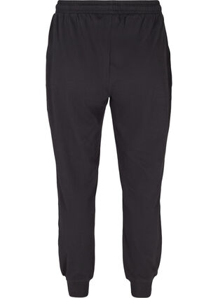 Sweatpants i bomull med fickor, Black, Packshot image number 1