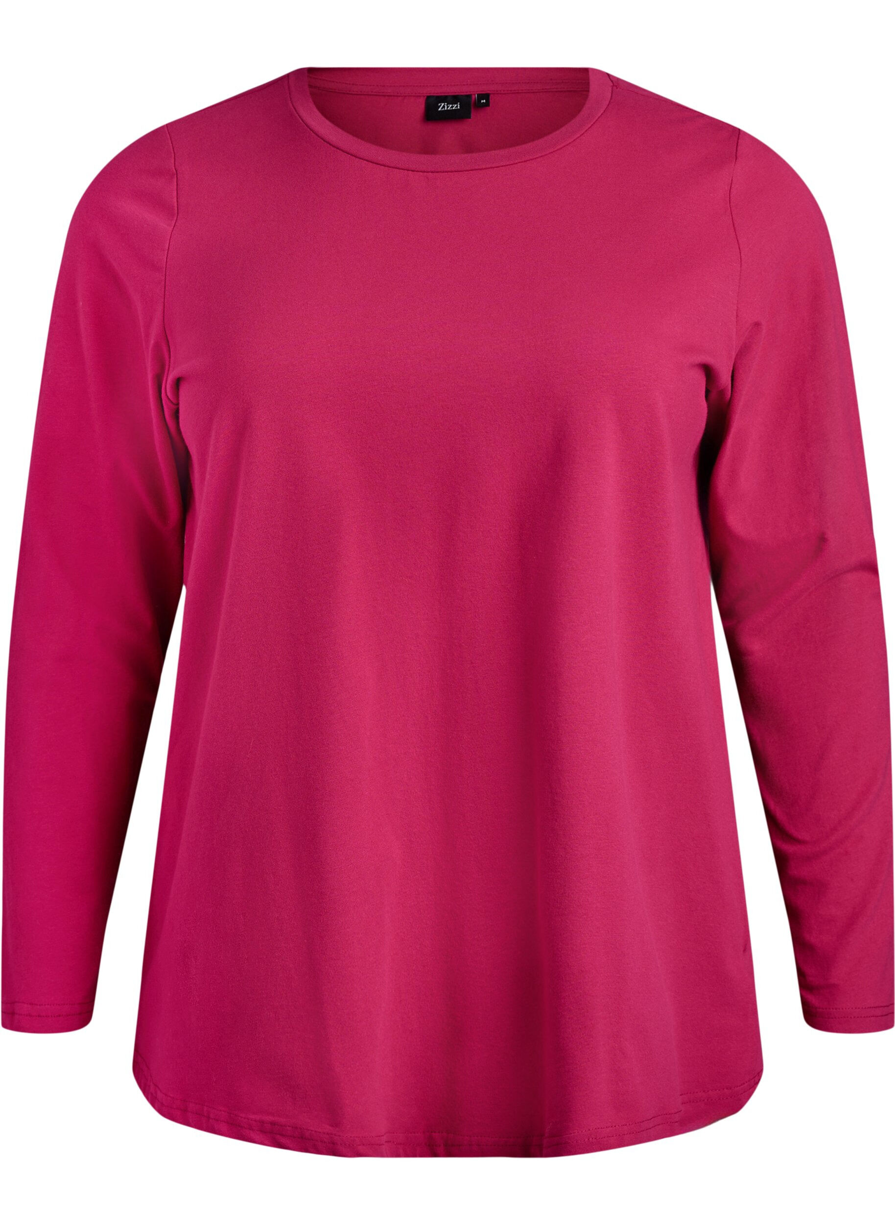 ZizziBaskopp i jersey med l&aring;nga &auml;rmar, Rosa, Packshot image number 0