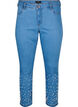 Emily jeans med tajt passform och pärlor, Light Blue, Packshot image number 0