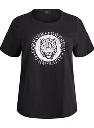 T-shirt med tryck, Svart