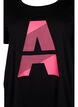 Sport t-shirt med tryck, Black w. Pink A, Packshot image number 2